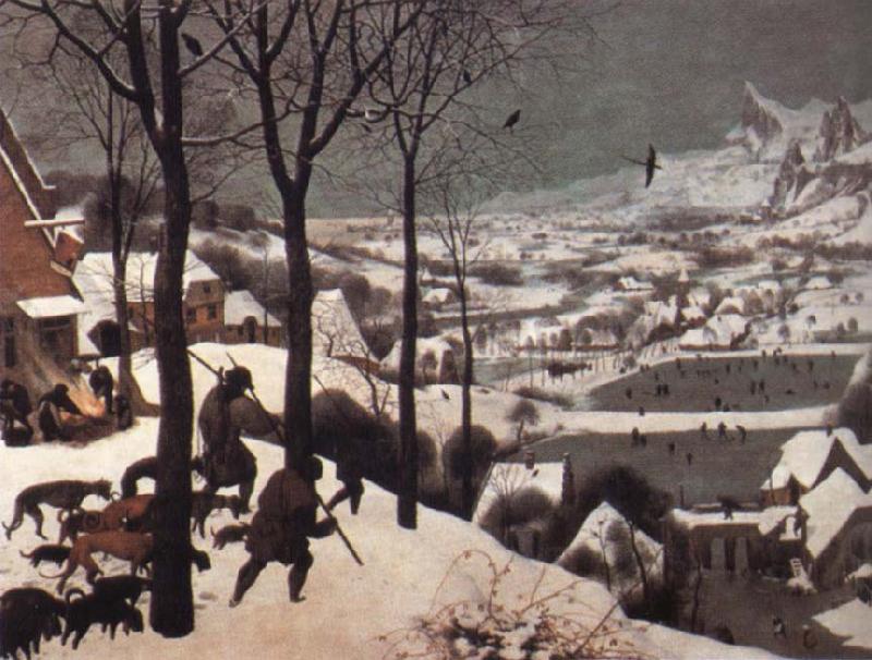BRUEGHEL, Pieter the Younger The Hunters in the Snow oil painting image
